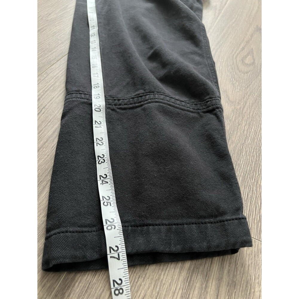 Quince High Rise Organic Cotton Twill Barrel Pants Black Comfort Oversized 8 - Picture 10 of 12